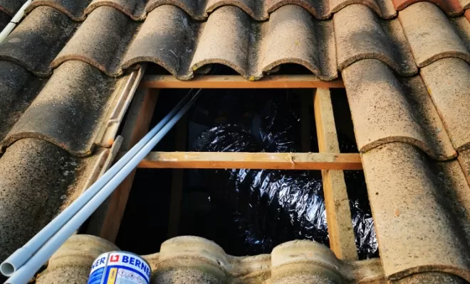Vue extérieur pendant l'installation 